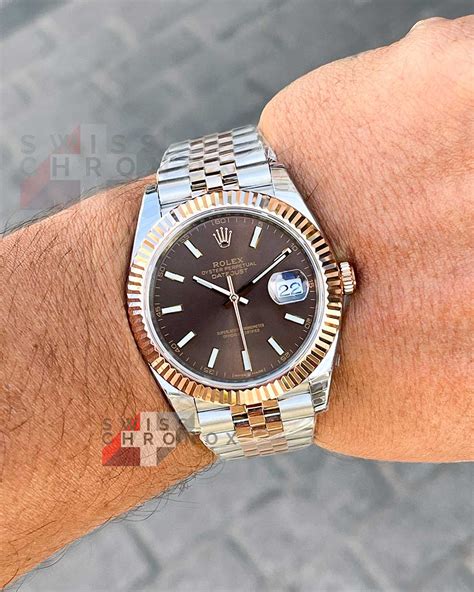 rolex datejust choco